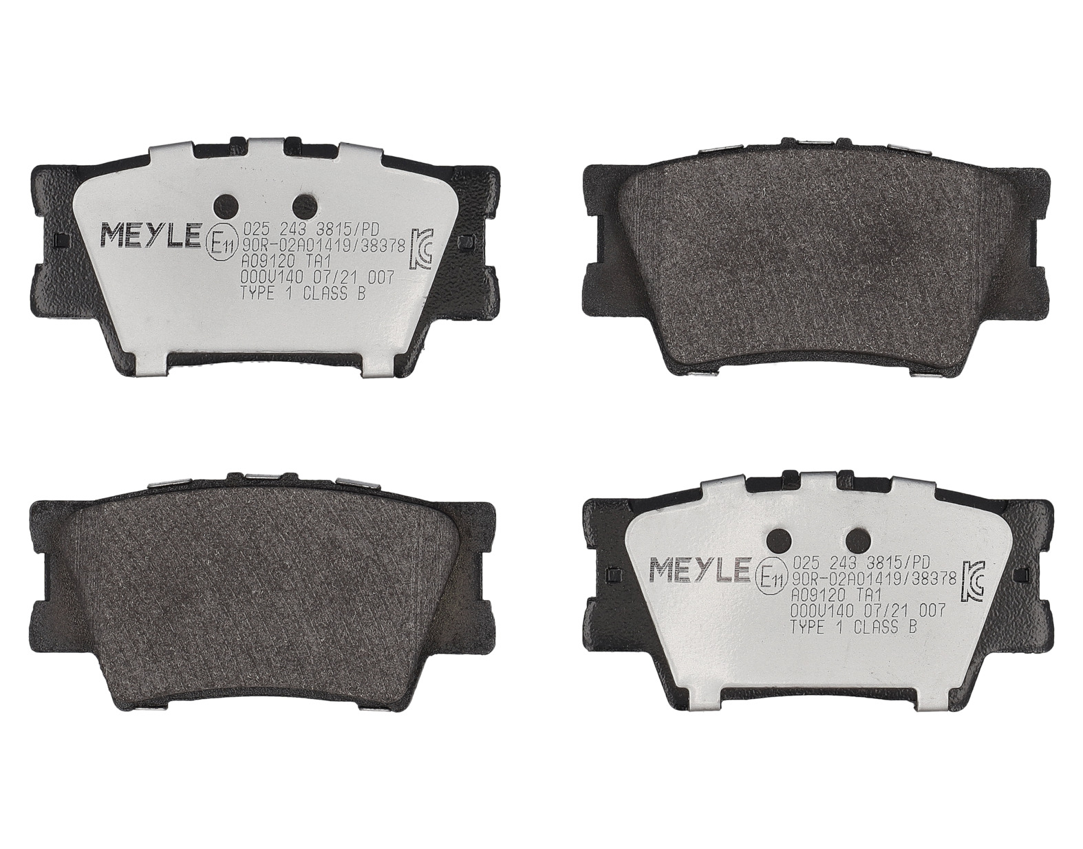 MEYLE Bremseklodser 0252433815pd bagaksel for TOYOTA LEXUS