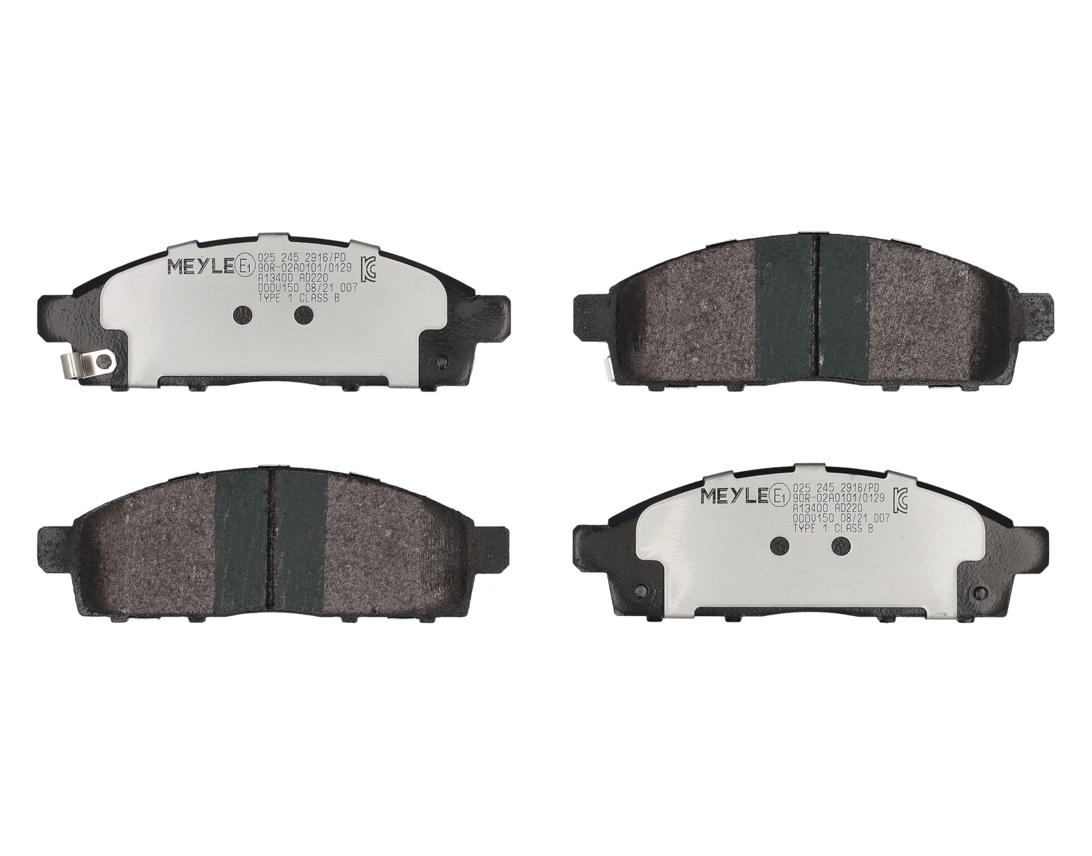 MEYLE Bremseklodser 0252452916pd foraksel for FIAT MITSUBISHI