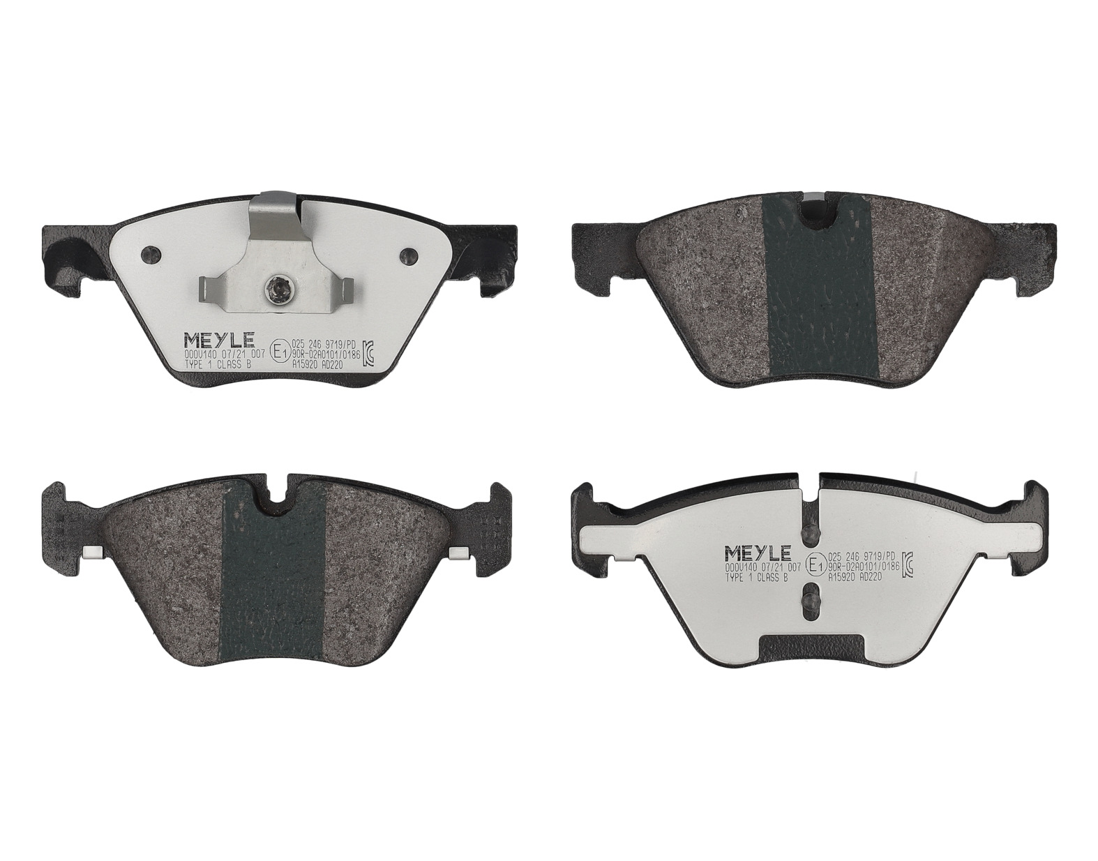 MEYLE Bremseklodser 0252469719pd foraksel for BMW
