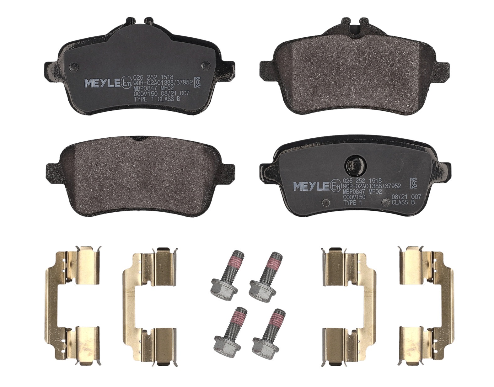 MEYLE Bremseklodser 0252521518 bagaksel for MERCEDES-BENZ