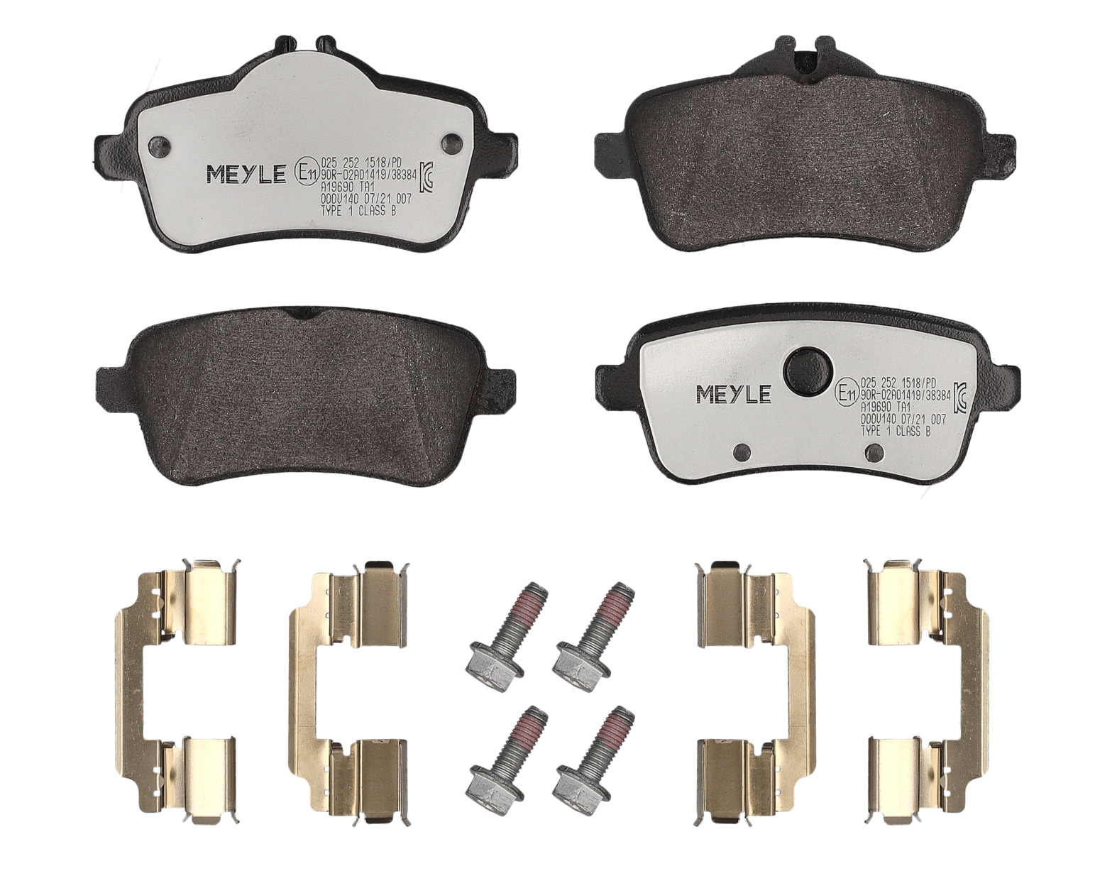 MEYLE Bremseklodser 0252521518pd bagaksel for MERCEDES-BENZ