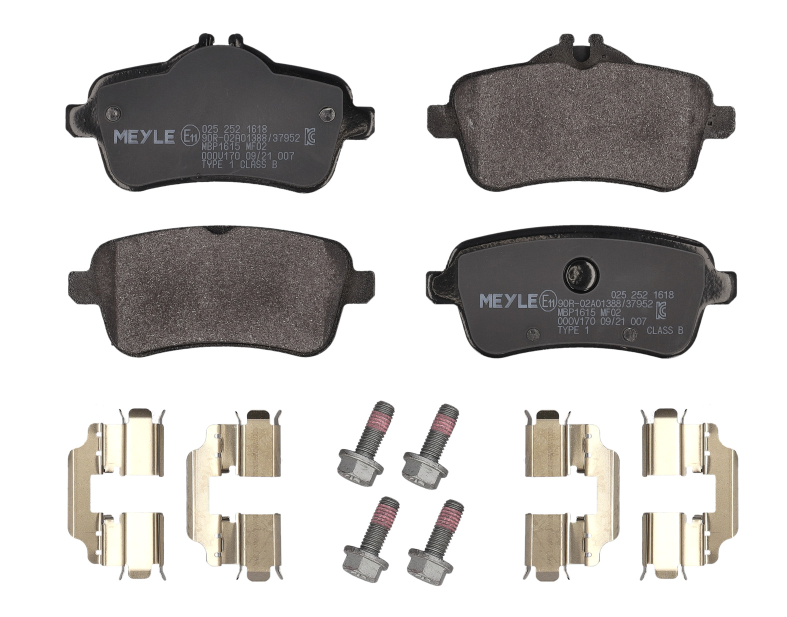 MEYLE Bremseklodser 0252521618 bagaksel for MERCEDES-BENZ