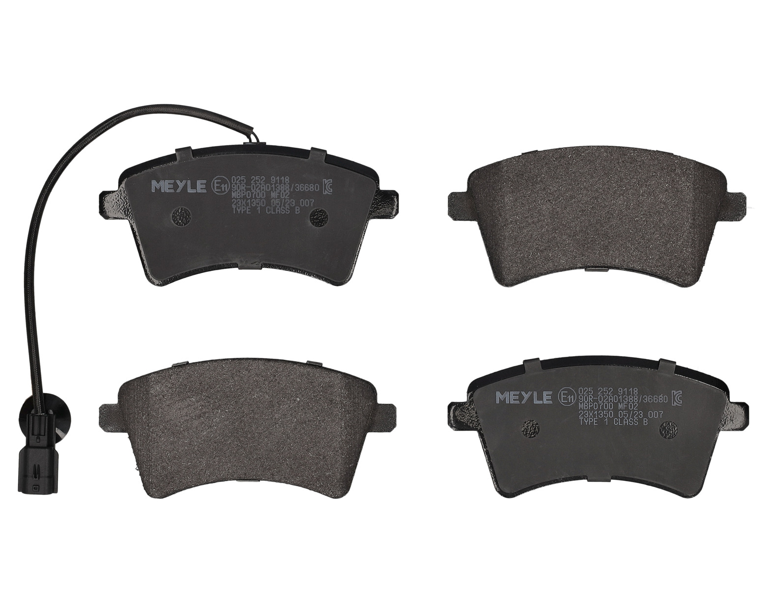 MEYLE Bremseklodser 0252529118 foraksel for RENAULT