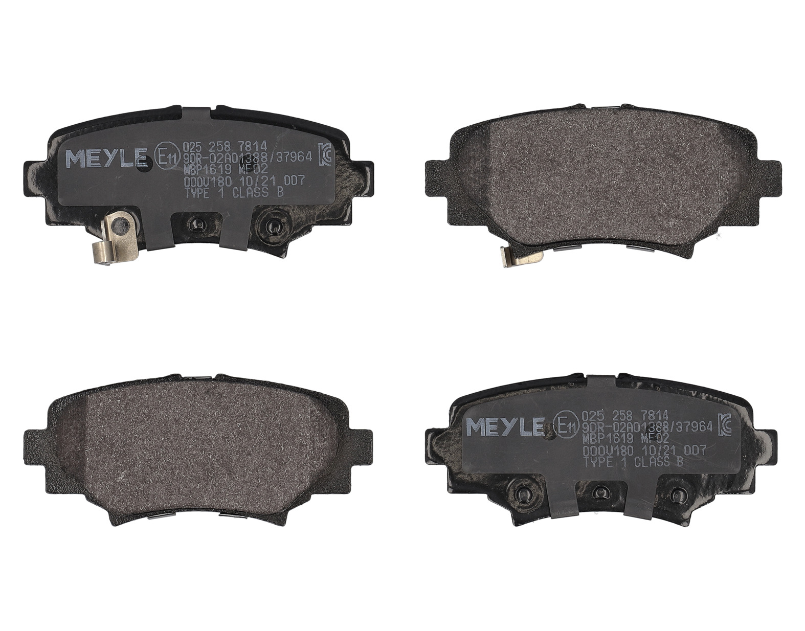 MEYLE Bremseklodser 0252587814 bagaksel for MAZDA