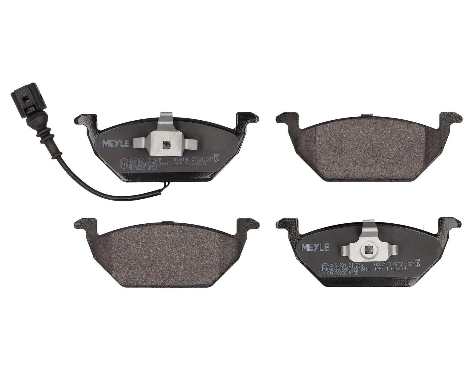 MEYLE Bremseklodser 0252313119w foraksel for VW