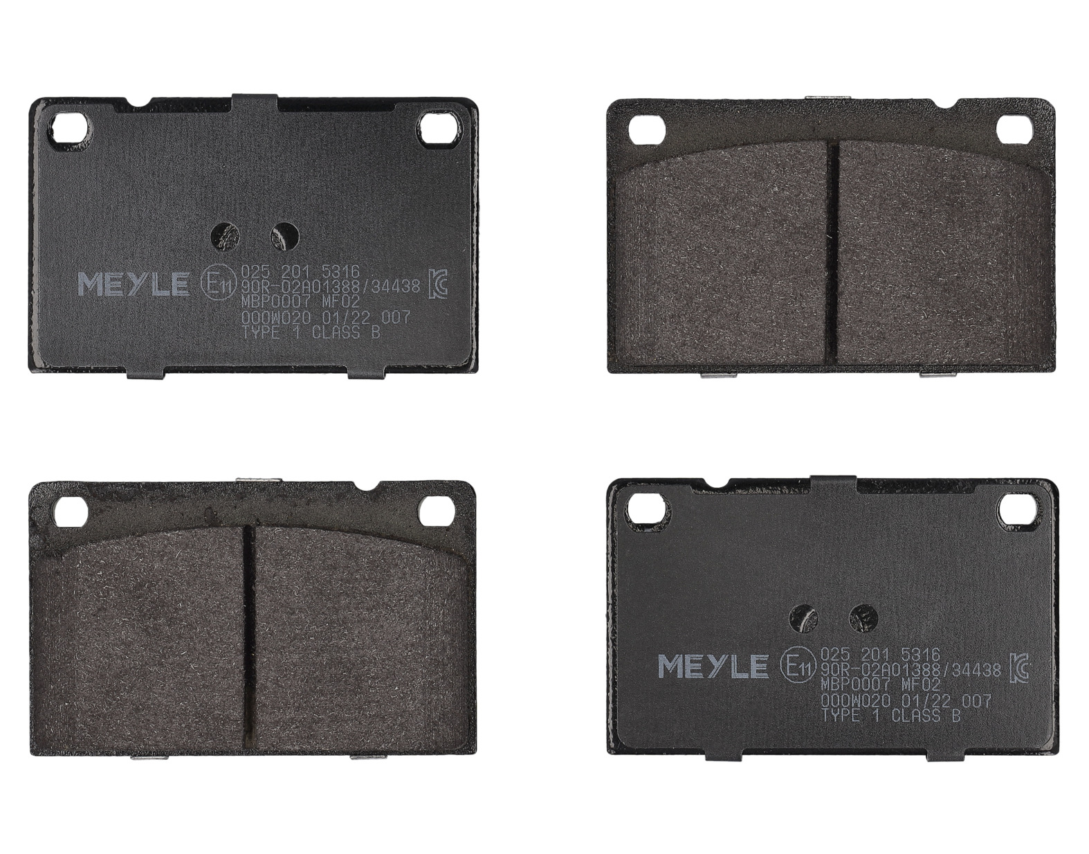 MEYLE Bremseklodser 0252015316 foraksel for VOLVO
