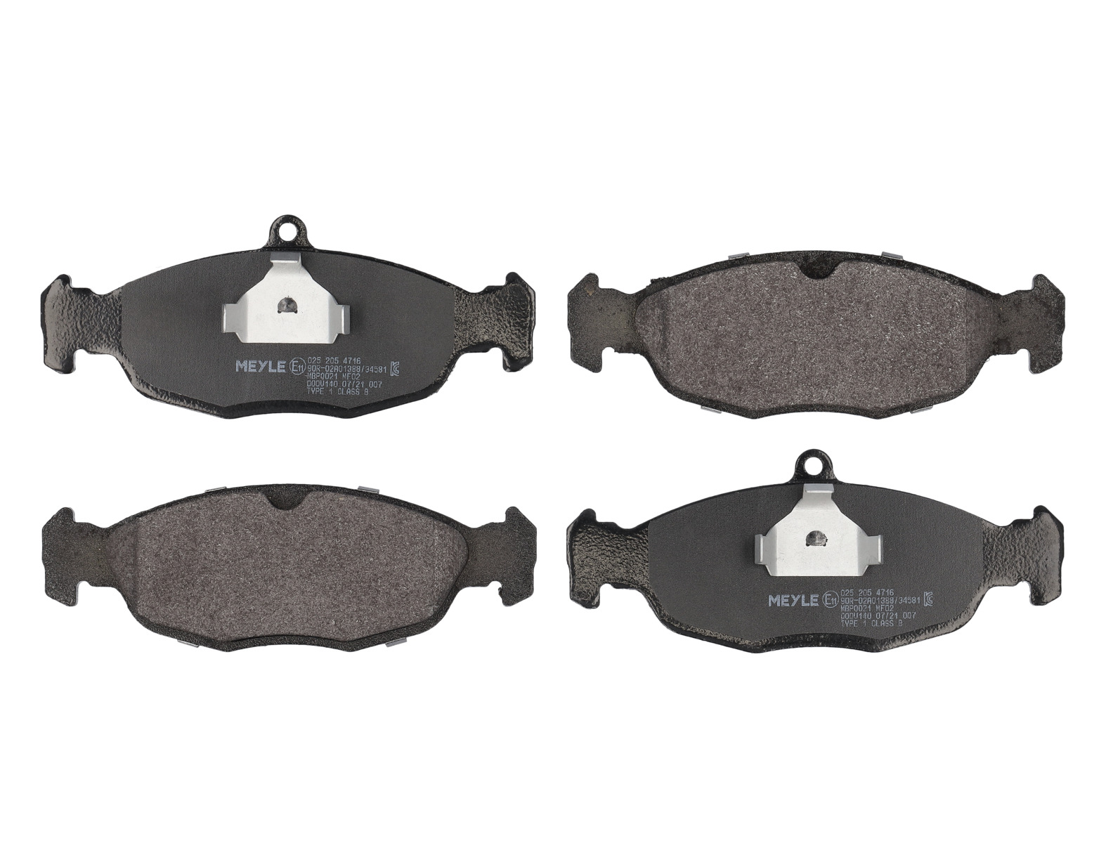 MEYLE Bremseklodser 0252054716 for VAUXHALL DAEWOO GENERAL MOTORS JAGUAR