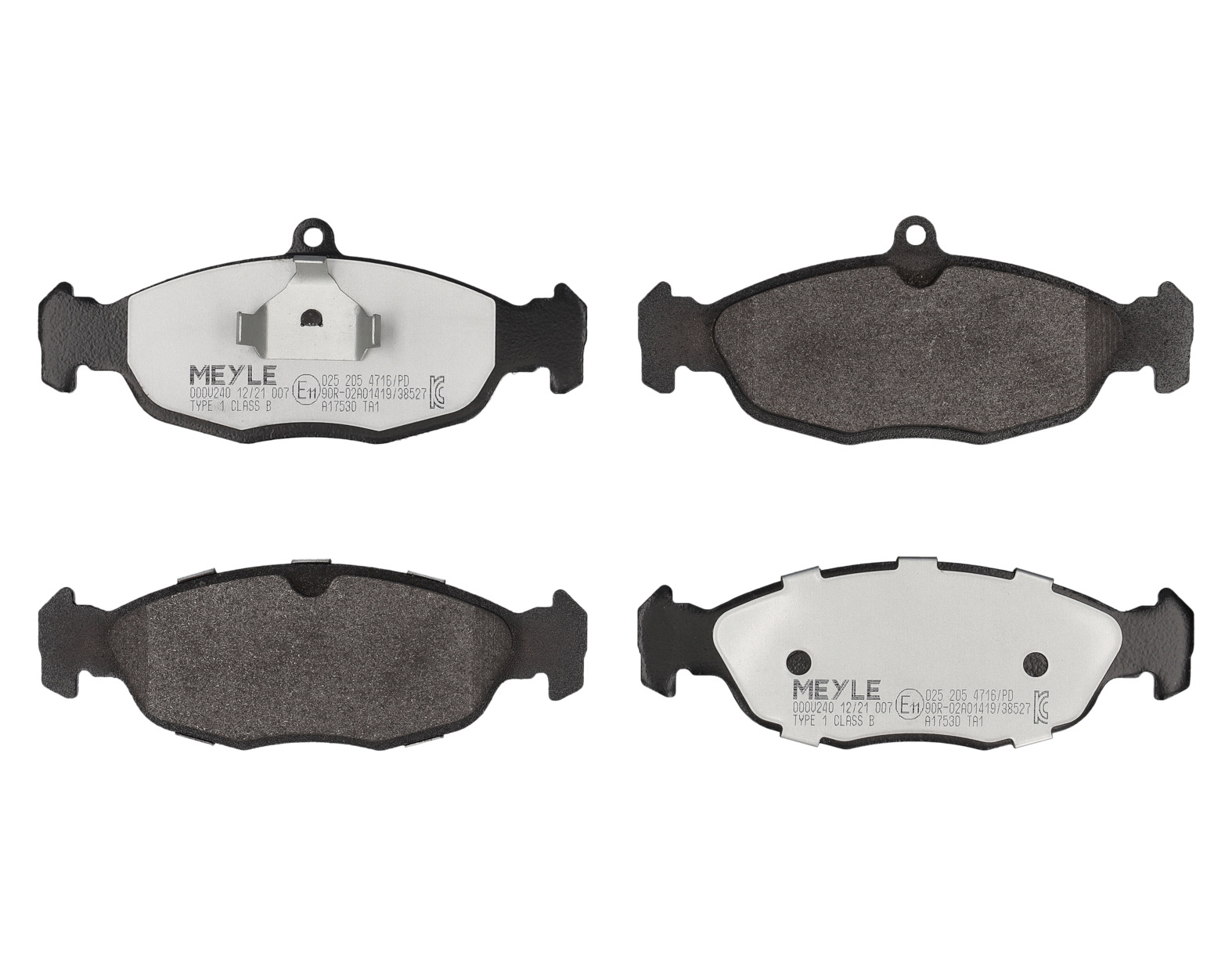 MEYLE Bremseklodser 0252054716pd for VAUXHALL DAEWOO GENERAL MOTORS JAGUAR