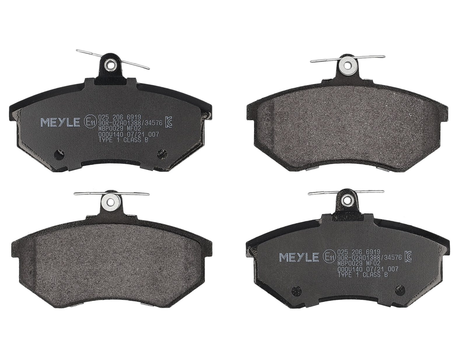 MEYLE Bremseklodser 0252066919 foraksel for VW AUDI