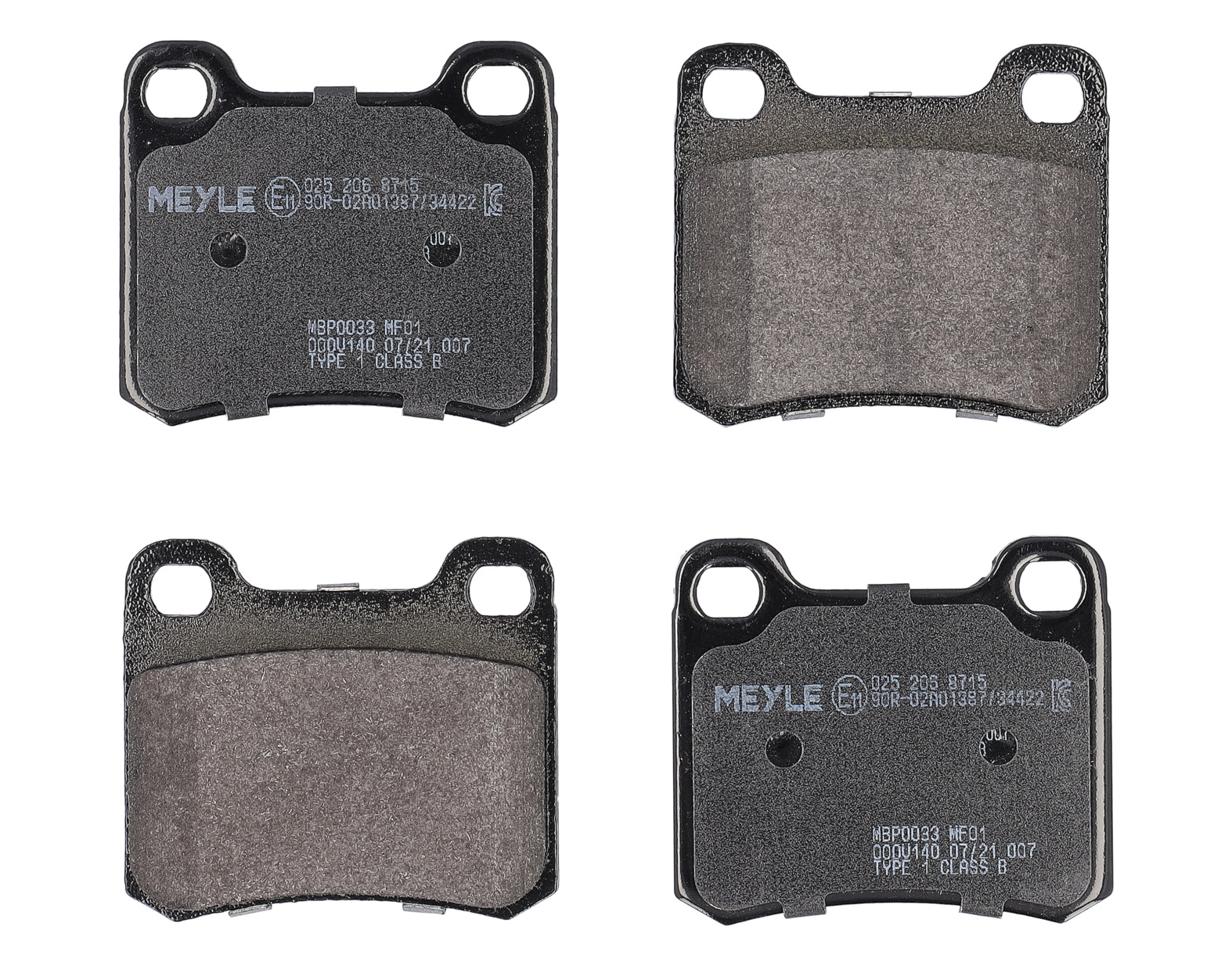 MEYLE Bremseklodser 0252068715 bagaksel for MERCEDES-BENZ