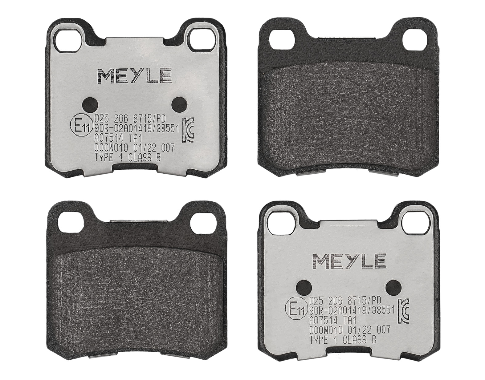 MEYLE Bremseklodser 0252068715pd bagaksel for MERCEDES-BENZ