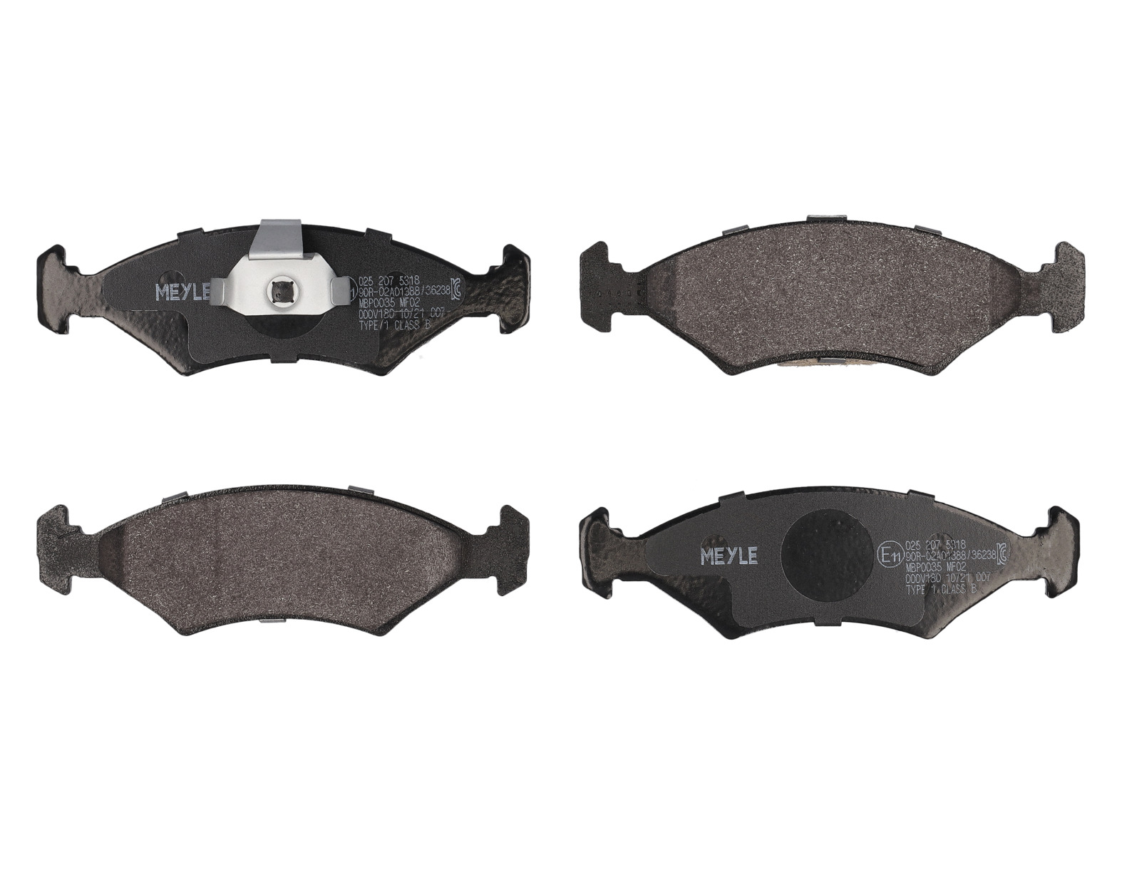 MEYLE Bremseklodser 0252075318 foraksel for FORD MAZDA KIA