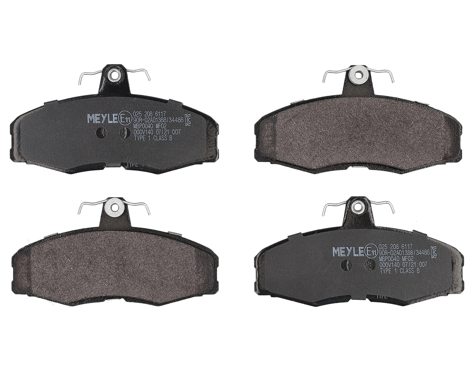 MEYLE Bremseklodser 0252086117 foraksel for FORD SKODA VW