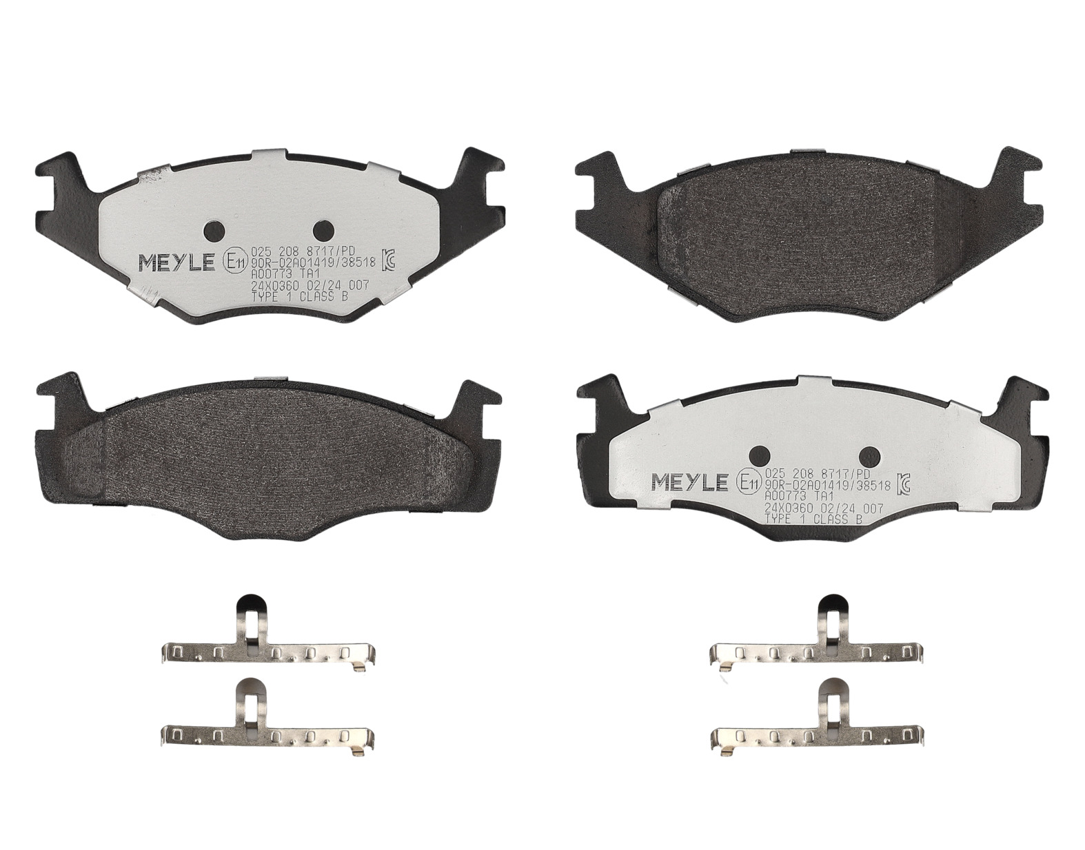 MEYLE Bremseklodser 0252088717pd foraksel for VW