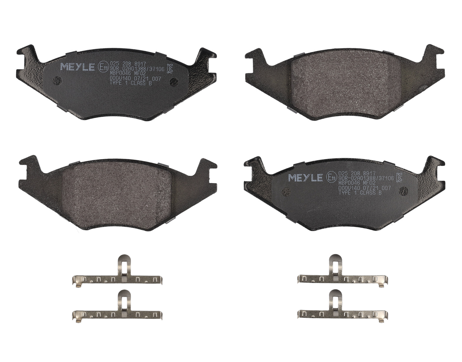 MEYLE Bremseklodser 0252088917 foraksel for VW