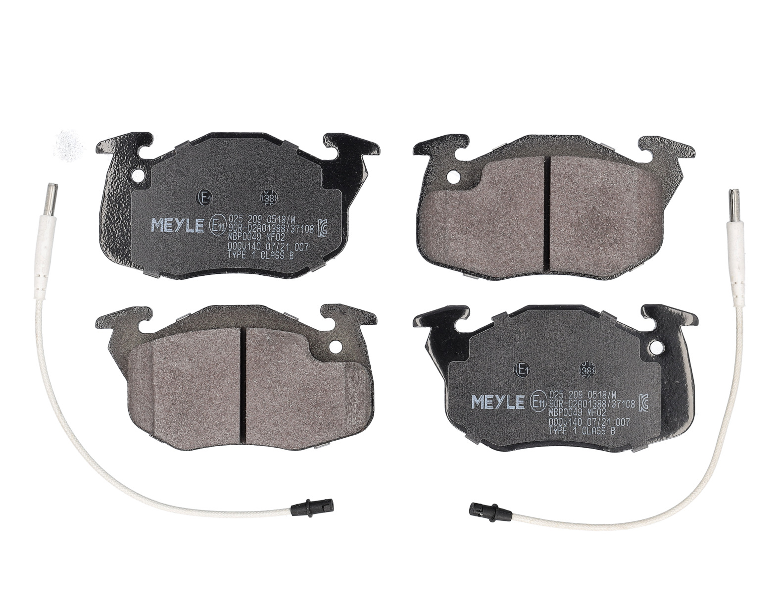 MEYLE Bremseklodser 0252090518w foraksel for PEUGEOT CITROËN RENAULT