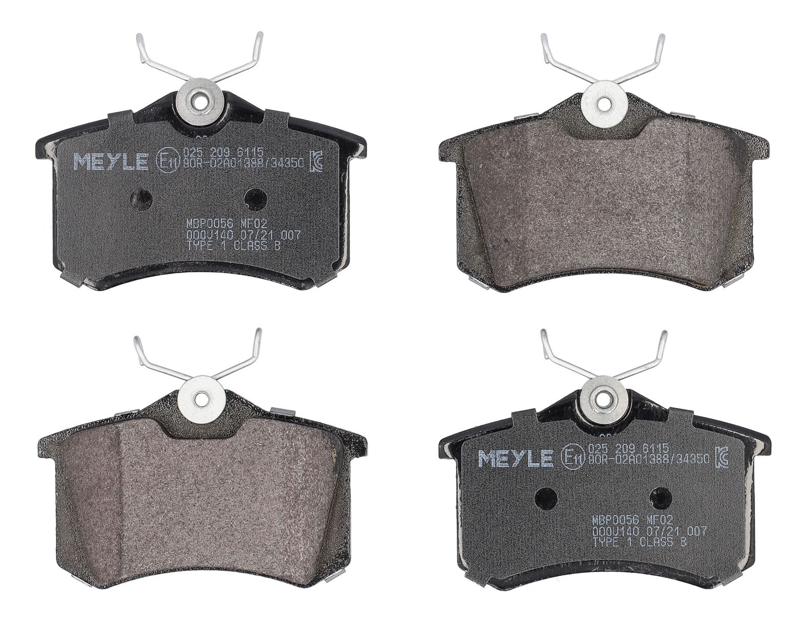 MEYLE Bremseklodser 0252096115 bagaksel for PEUGEOT VW