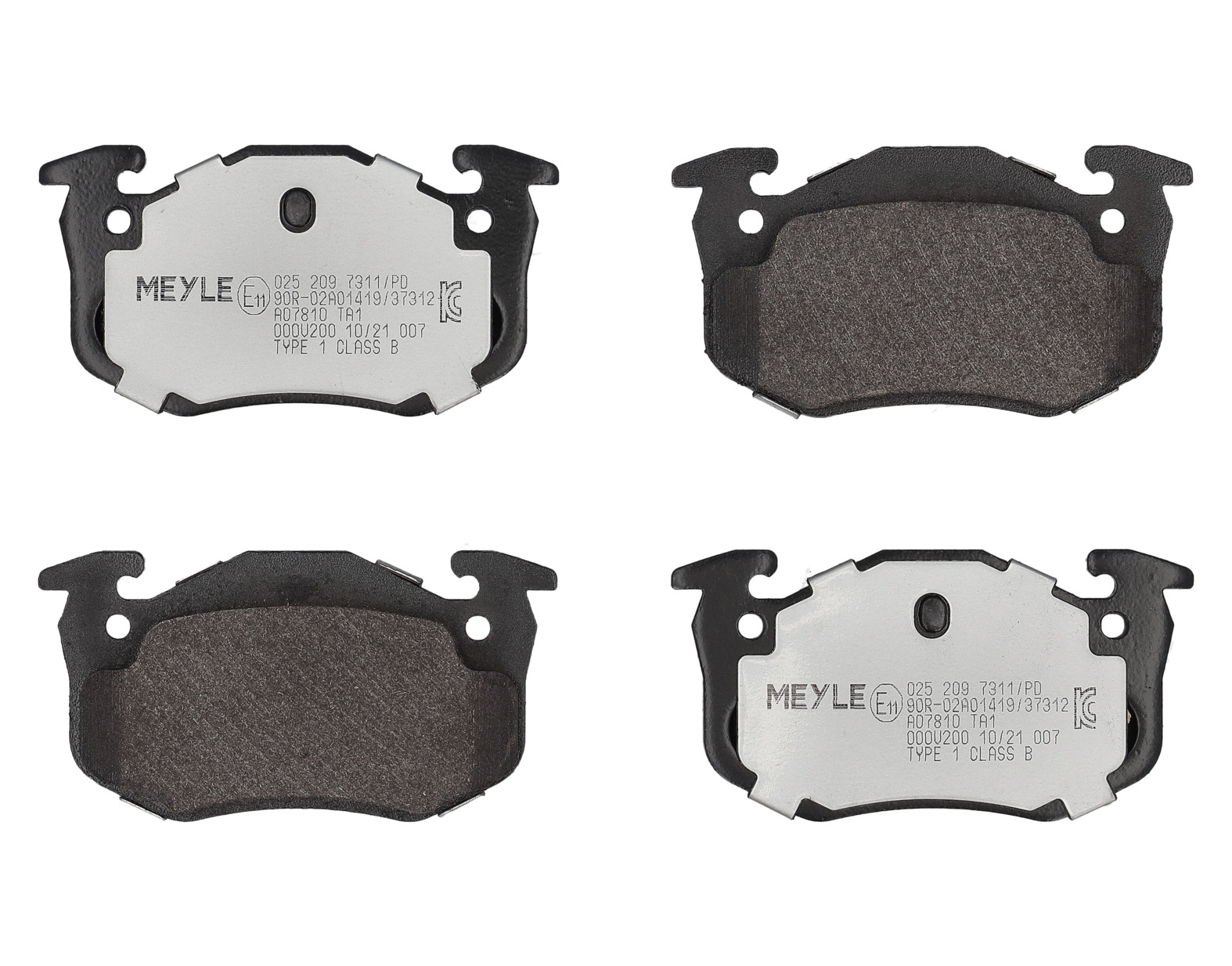 MEYLE Bremseklodser 0252097311pd bagaksel for CITROËN PEUGEOT RENAULT