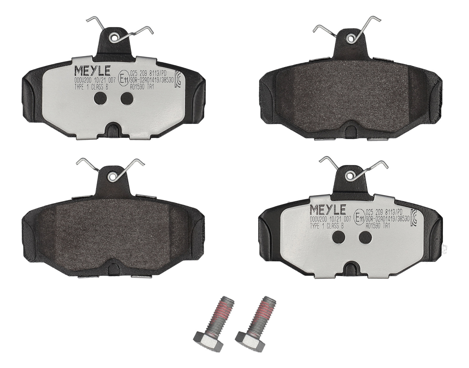 MEYLE Bremseklodser 0252098113pd bagaksel for FORD