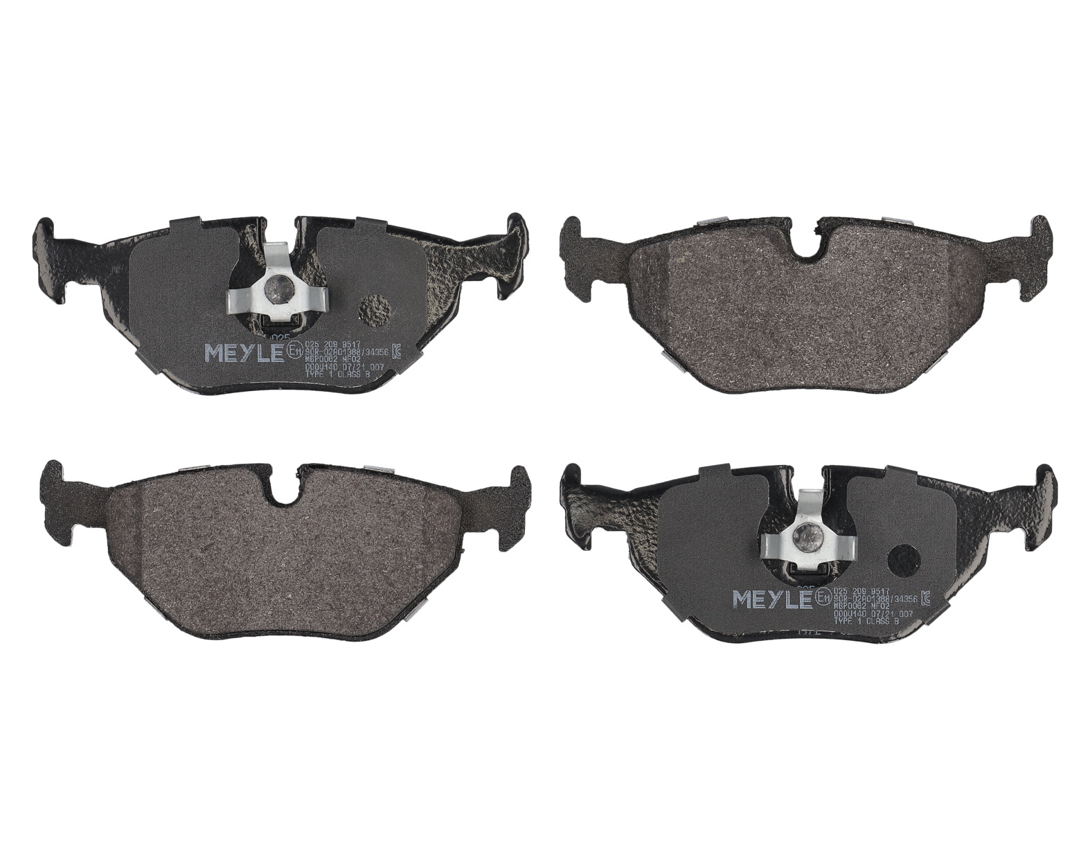 MEYLE Bremseklodser 0252099517 bagaksel for BMW