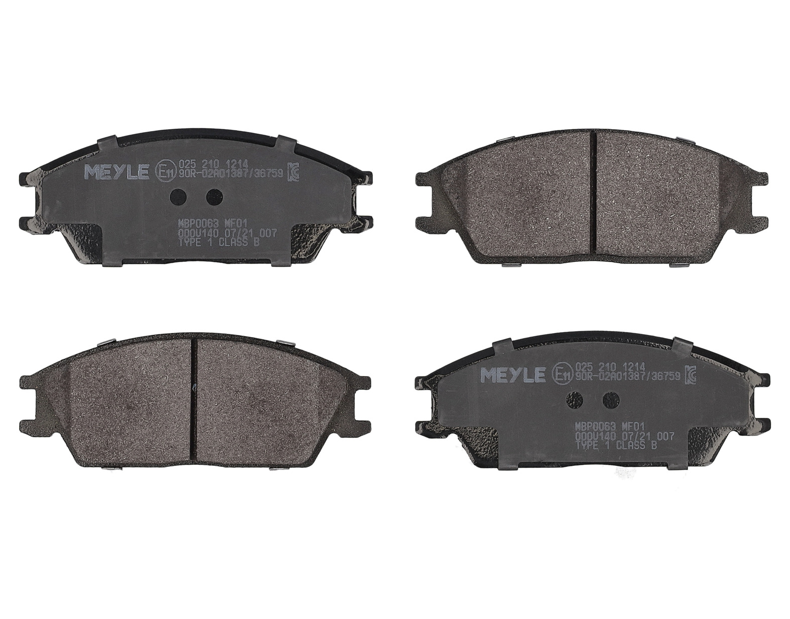 MEYLE Bremseklodser 0252101214 foraksel for HONDA HYUNDAI
