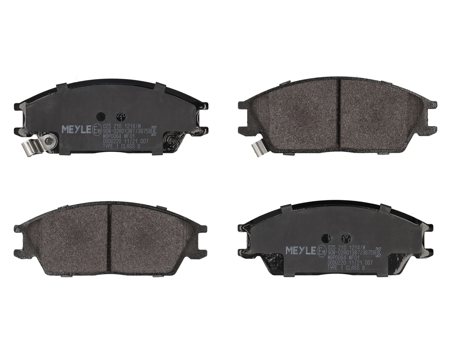 MEYLE Bremseklodser 0252101214w foraksel for HYUNDAI