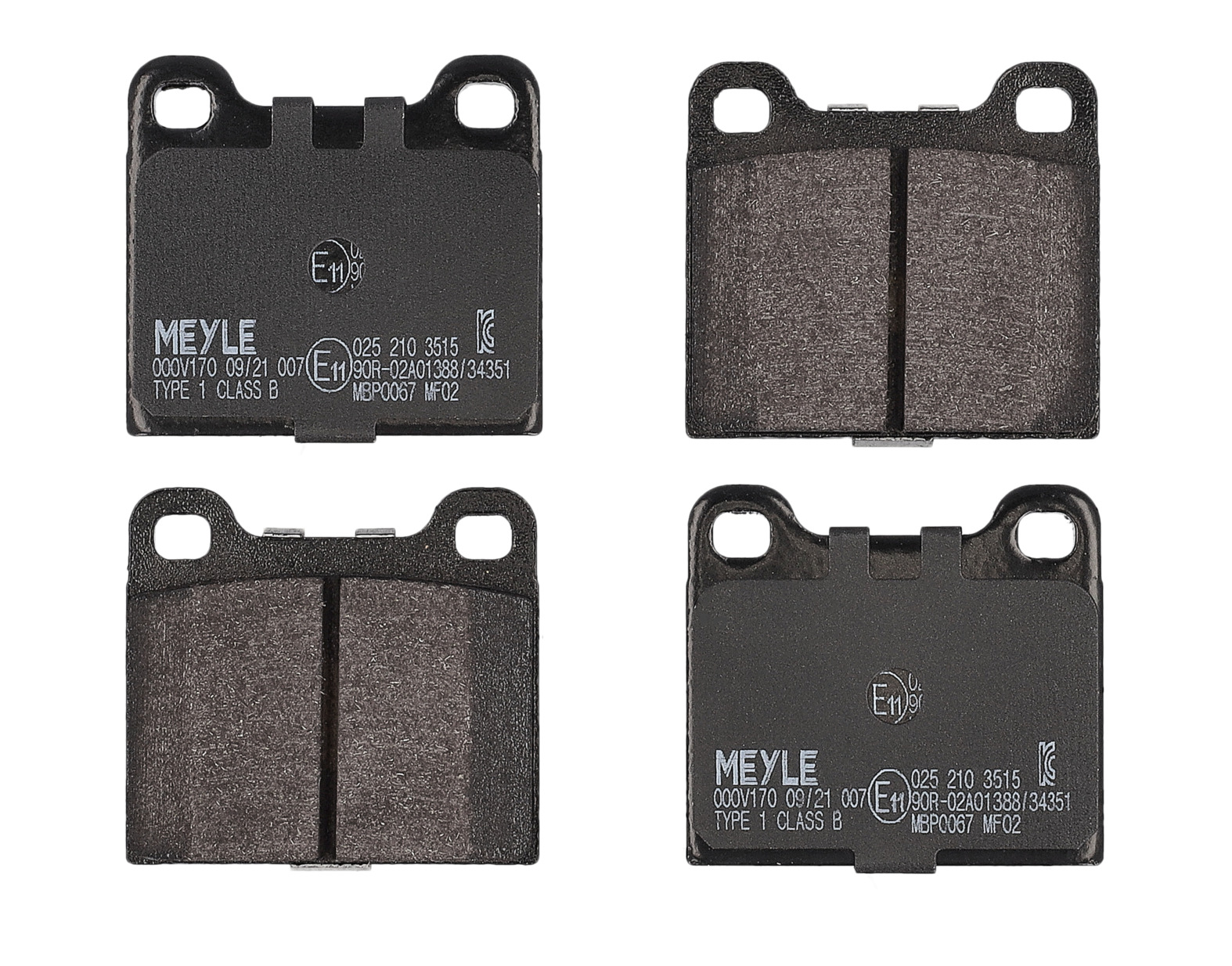 MEYLE Bremseklodser 0252103515 bagaksel for MERCEDES-BENZ