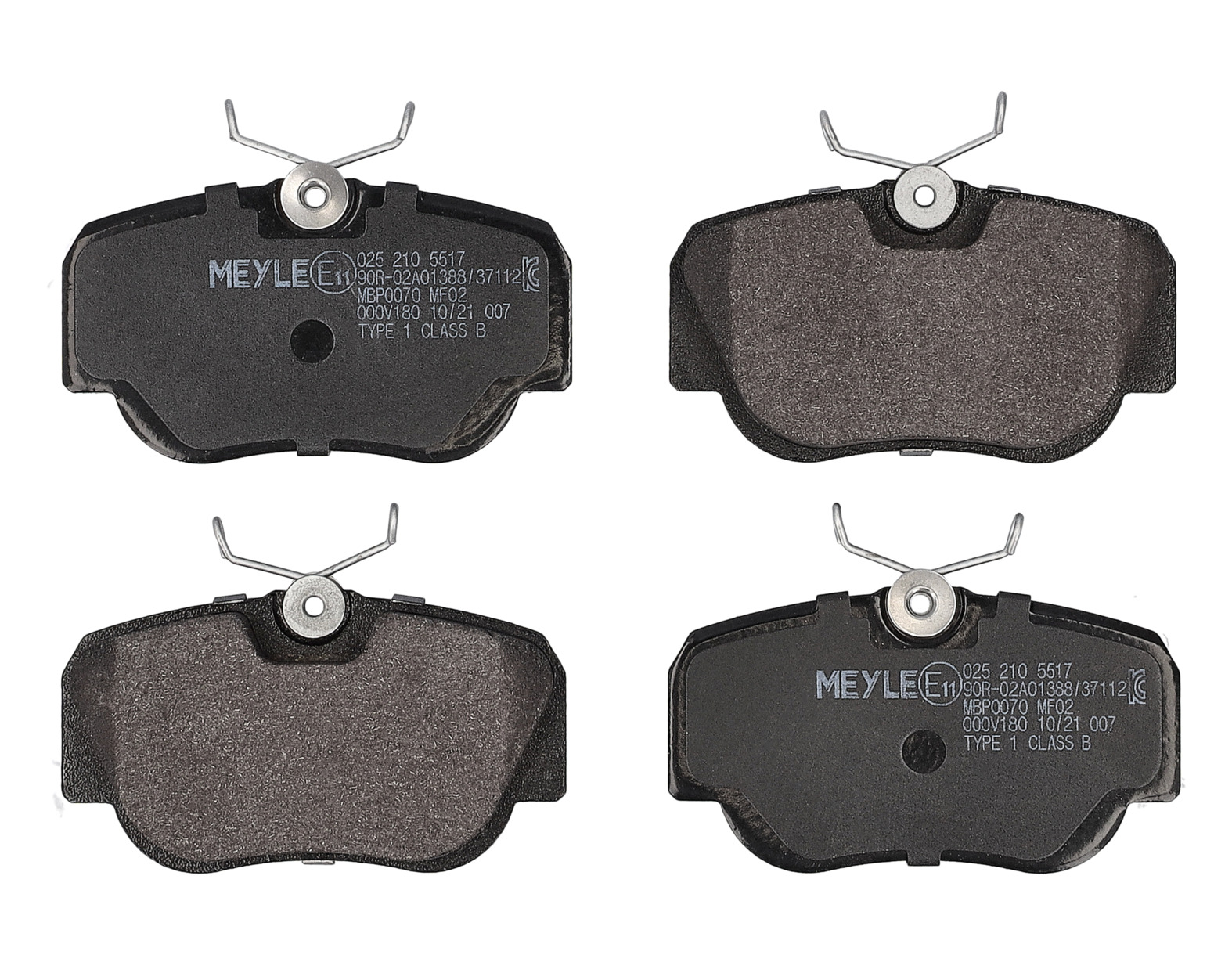 MEYLE Bremseklodser 0252105517 foraksel for MERCEDES-BENZ