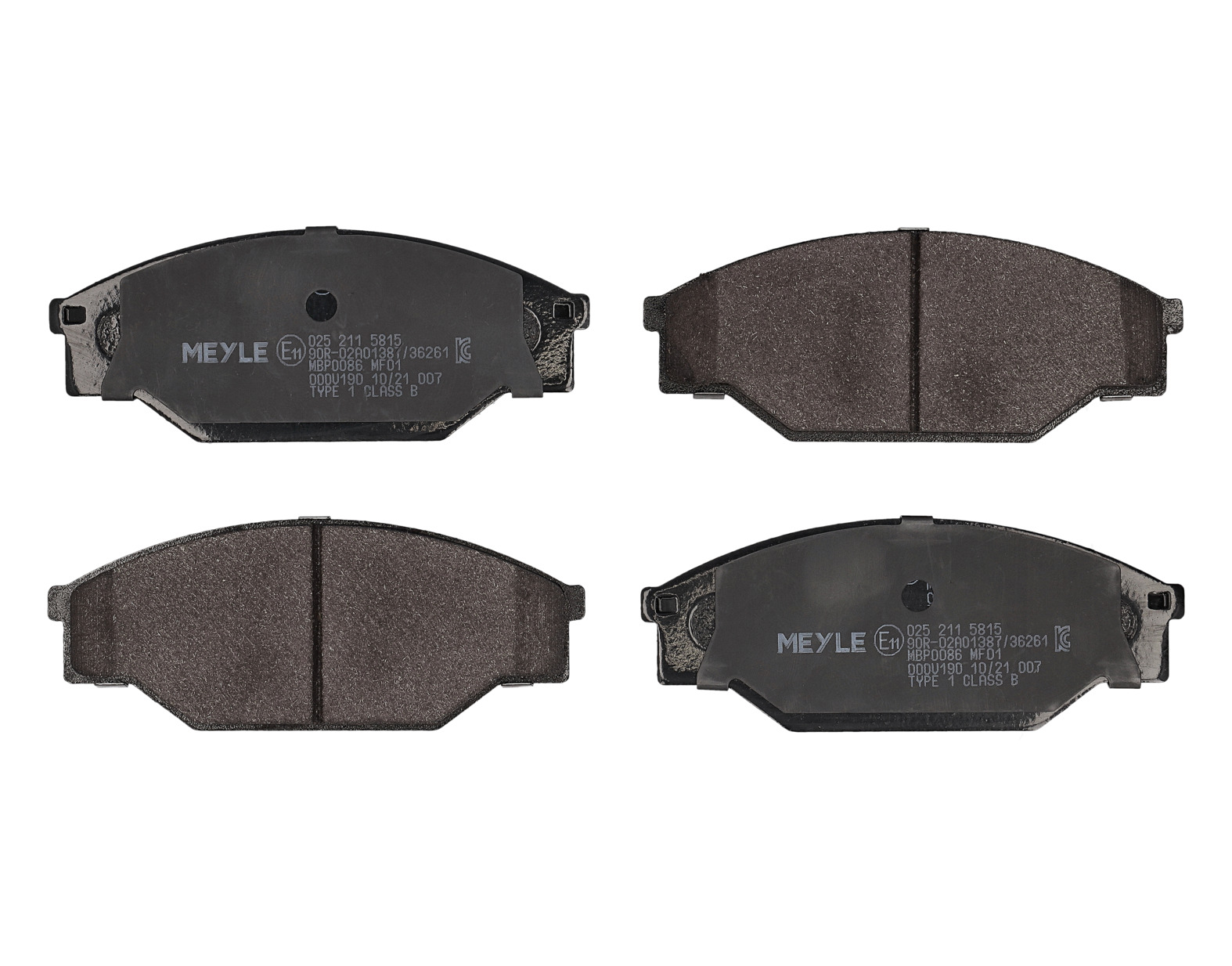 MEYLE Bremseklodser 0252115815 foraksel for TOYOTA