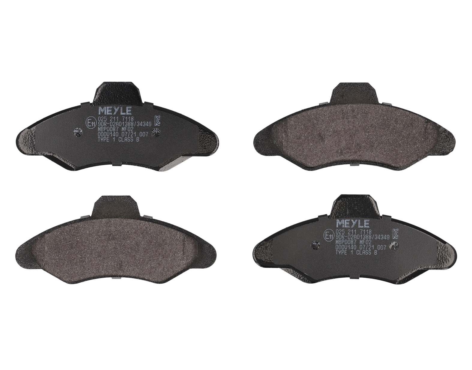 MEYLE Bremseklodser 0252117118 foraksel for FORD