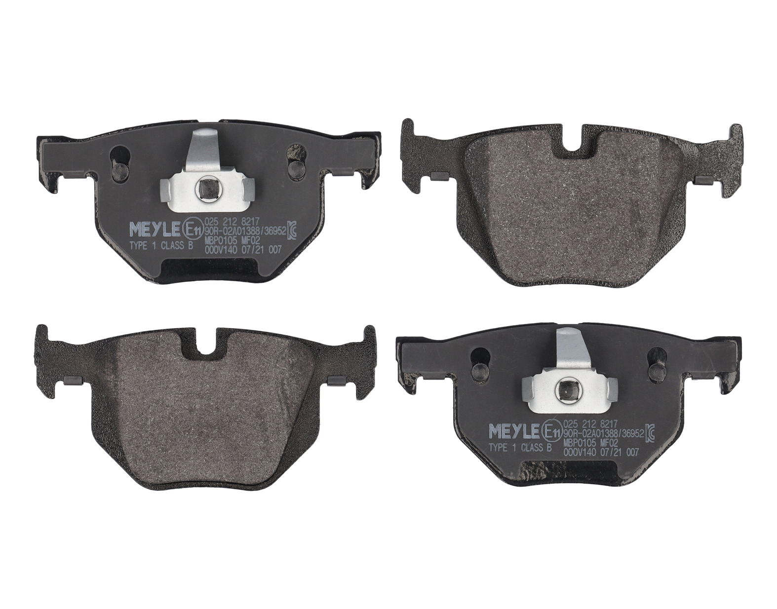 MEYLE Bremseklodser 0252128217 bagaksel for BMW