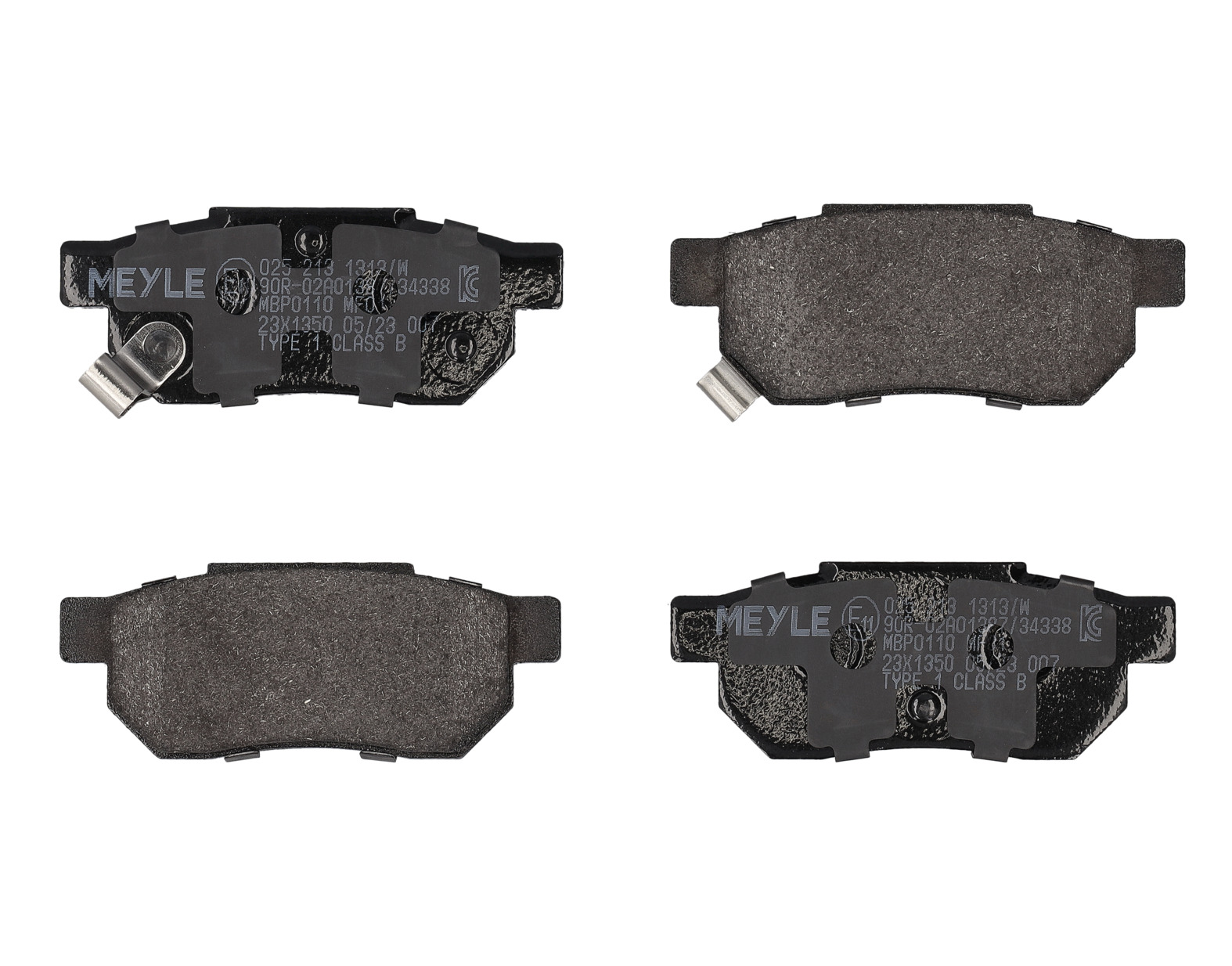 MEYLE Bremseklodser 0252131313w bagaksel for HONDA ROVER