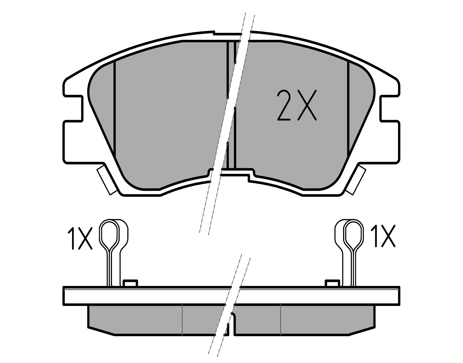 MEYLE Bremseklodser 0252137316w foraksel for MITSUBISHI