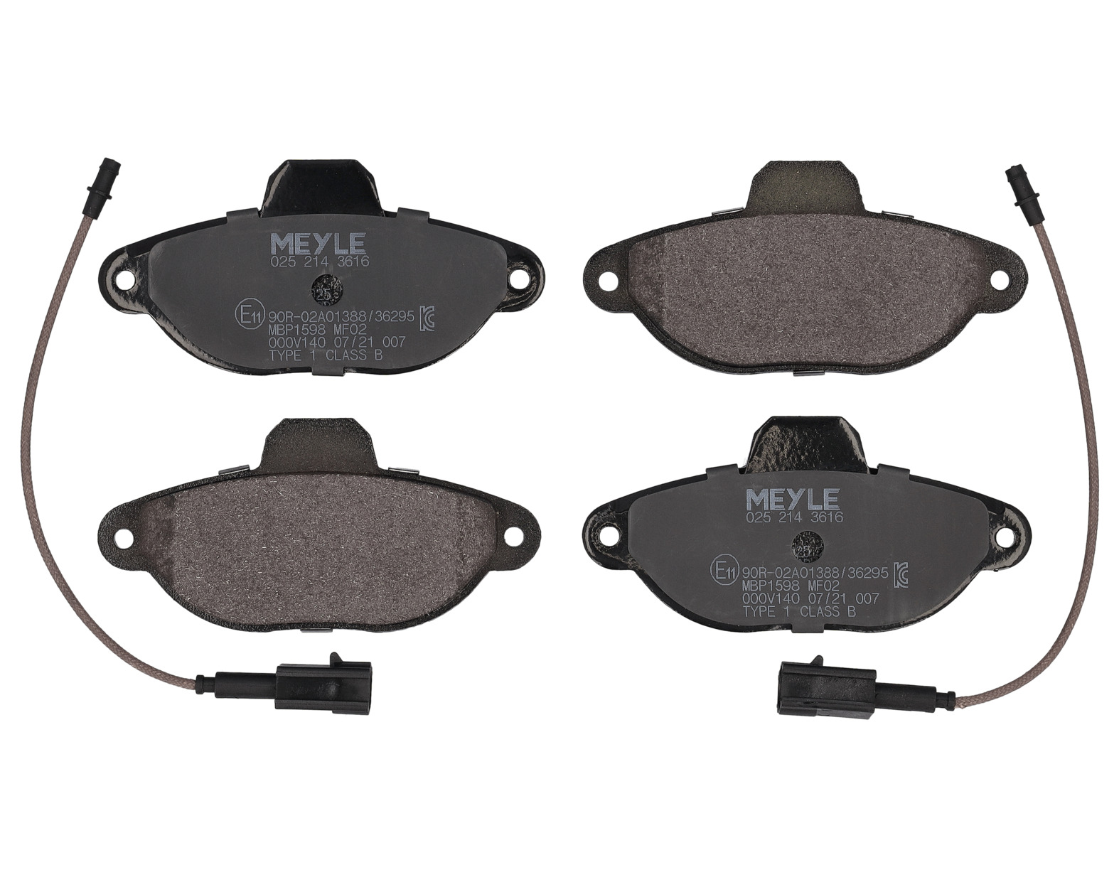MEYLE Bremseklodser 0252143616 foraksel for FORD FIAT