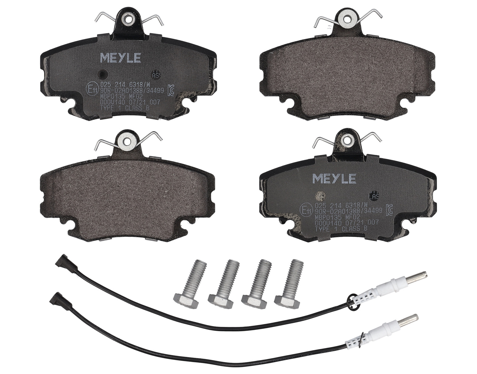 MEYLE Bremseklodser 0252146318w foraksel for PEUGEOT DACIA RENAULT