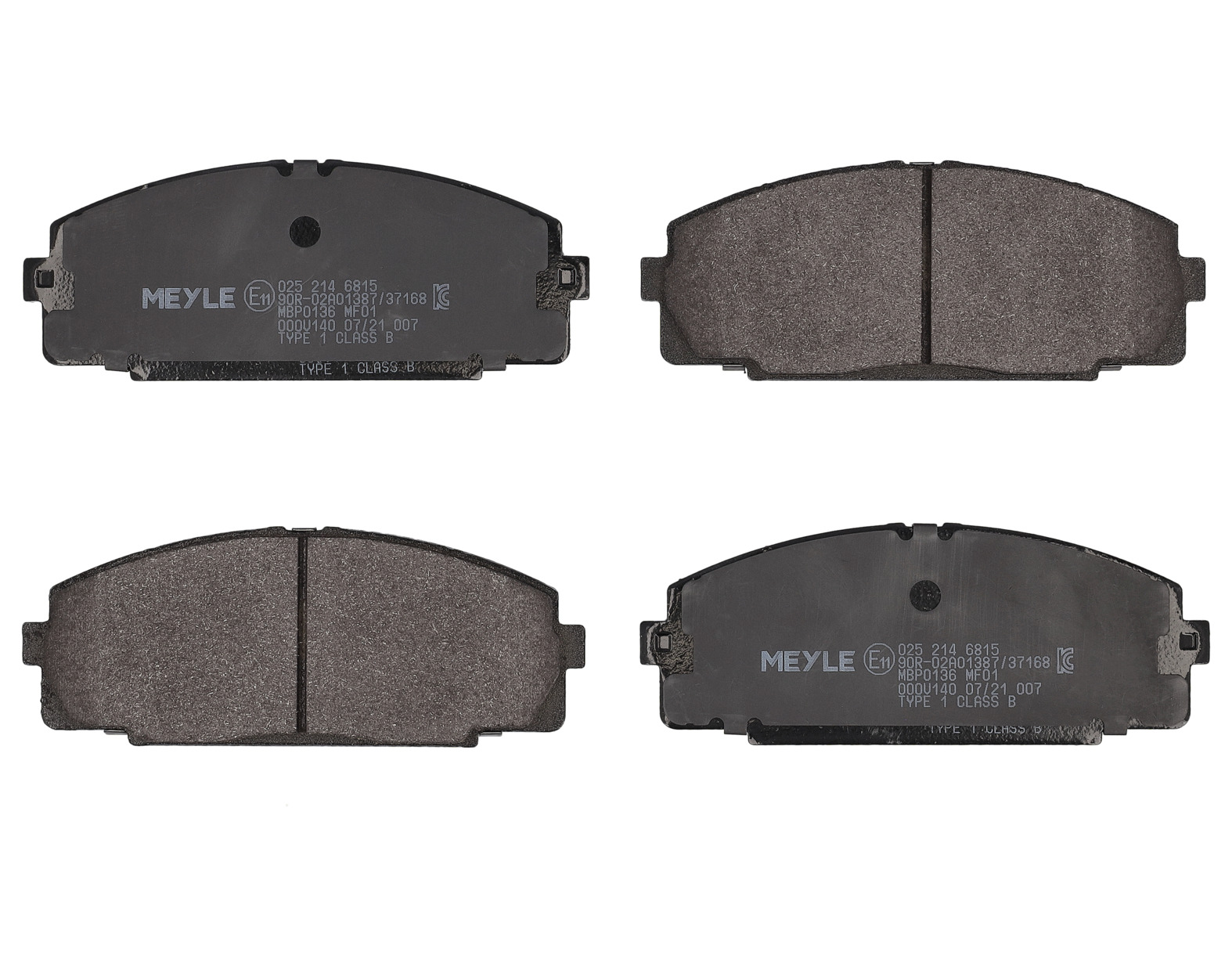 MEYLE Bremseklodser 0252146815 foraksel for TOYOTA