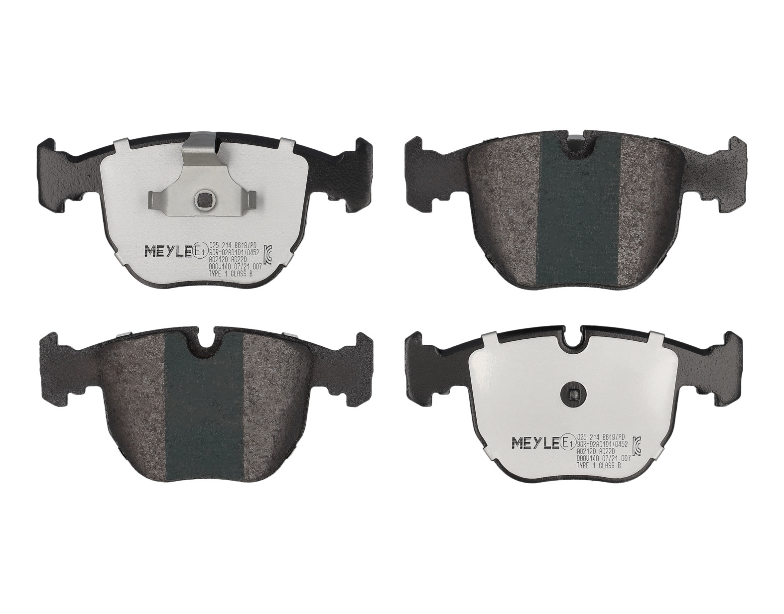 MEYLE Bremseklodser 0252148619pd foraksel for BMW