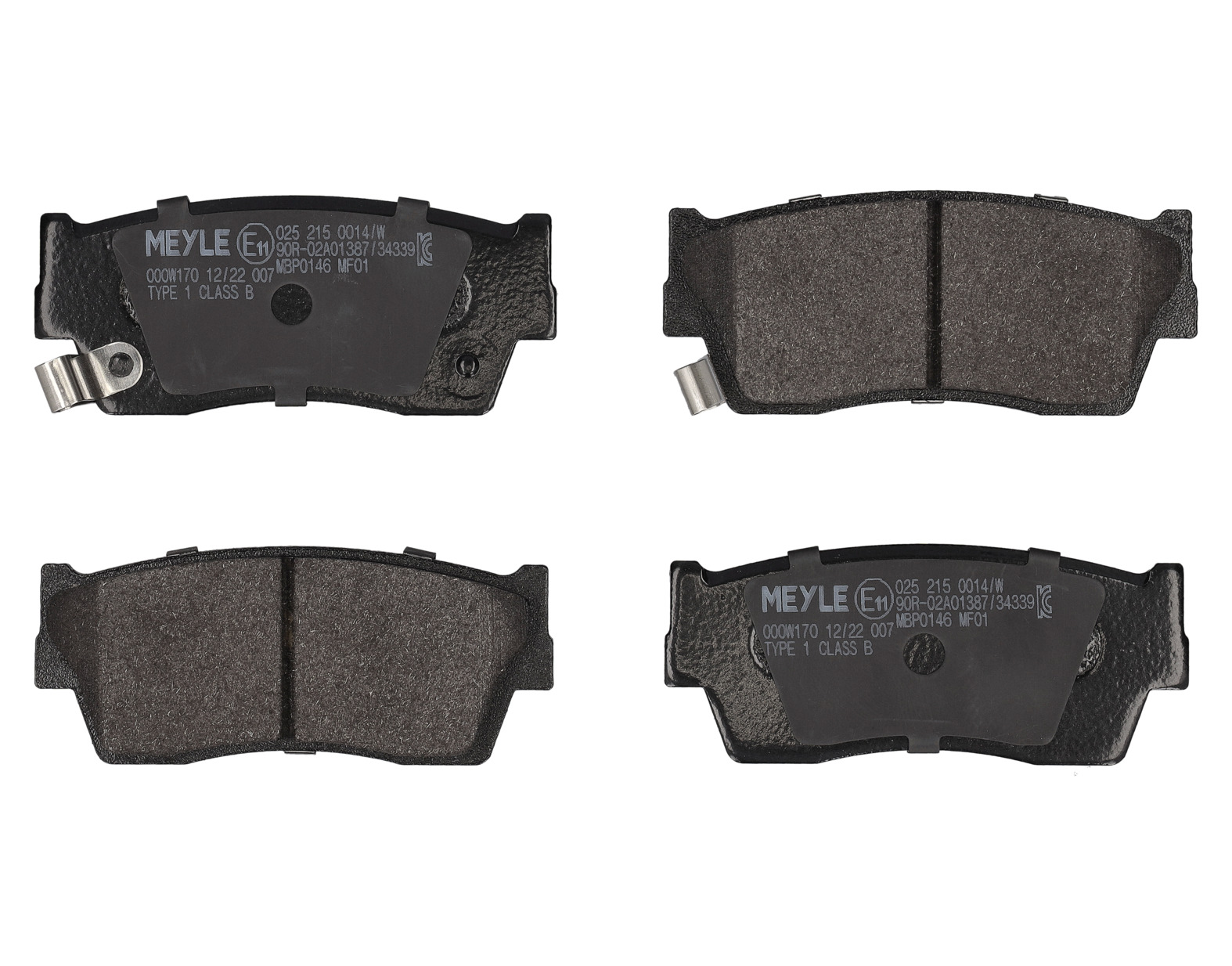 MEYLE Bremseklodser 0252150014w foraksel for SUZUKI