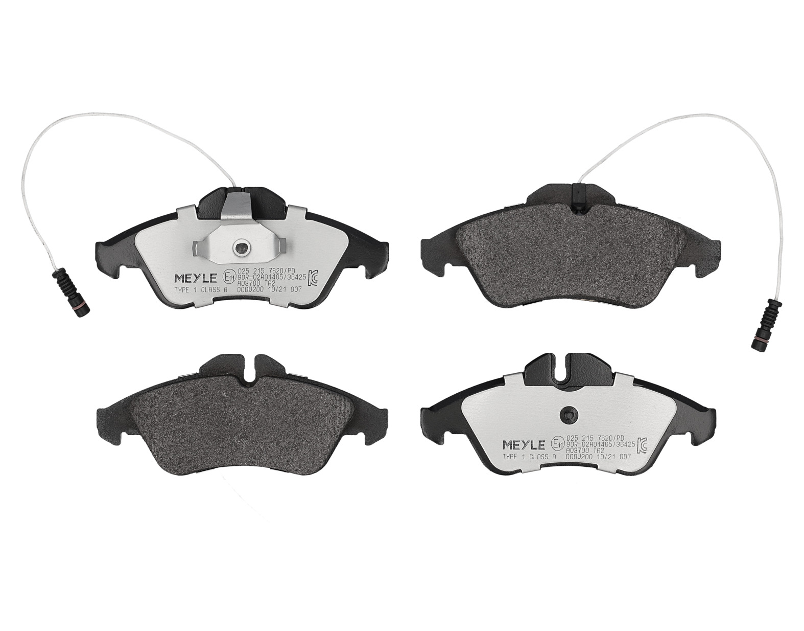MEYLE Bremseklodser 0252157620pd foraksel for MERCEDES-BENZ VW
