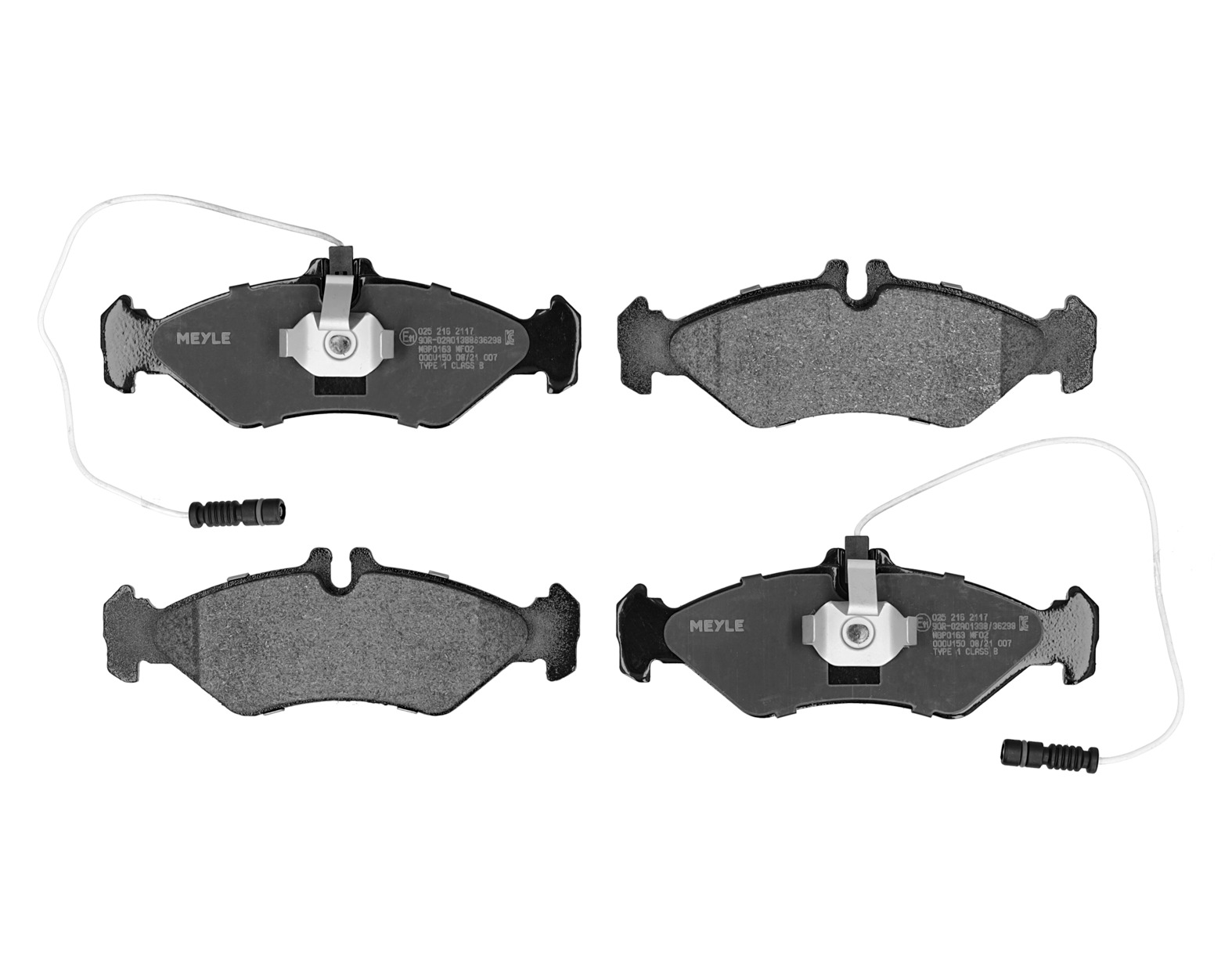 MEYLE Bremseklodser 0252162117 bagaksel for MERCEDES-BENZ VW
