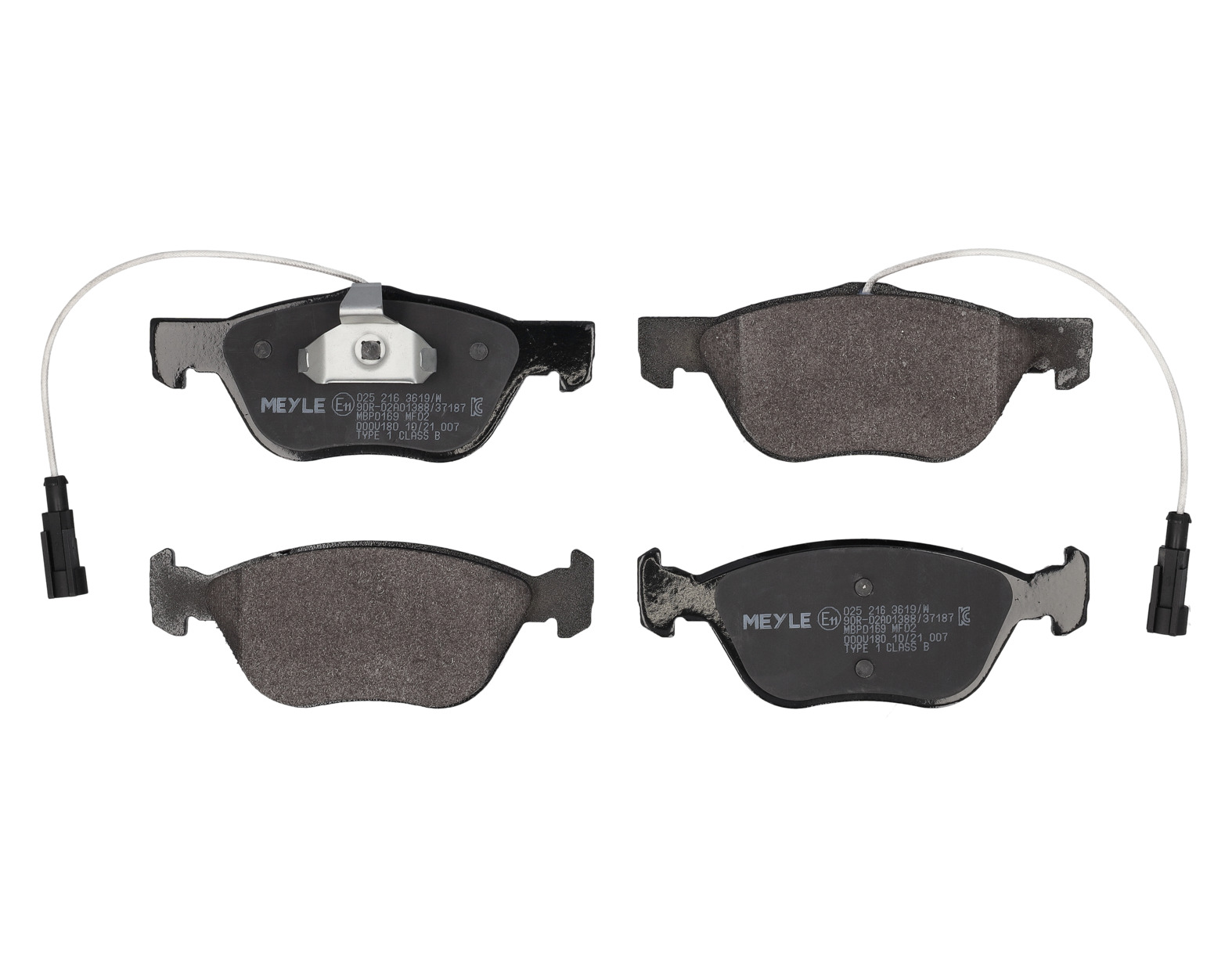 MEYLE Bremseklodser 0252163619w foraksel for FIAT ALFA ROMEO LANCIA
