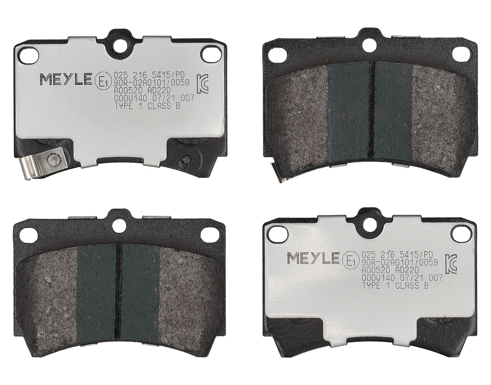 MEYLE Bremseklodser 0252165415pd foraksel for MAZDA KIA