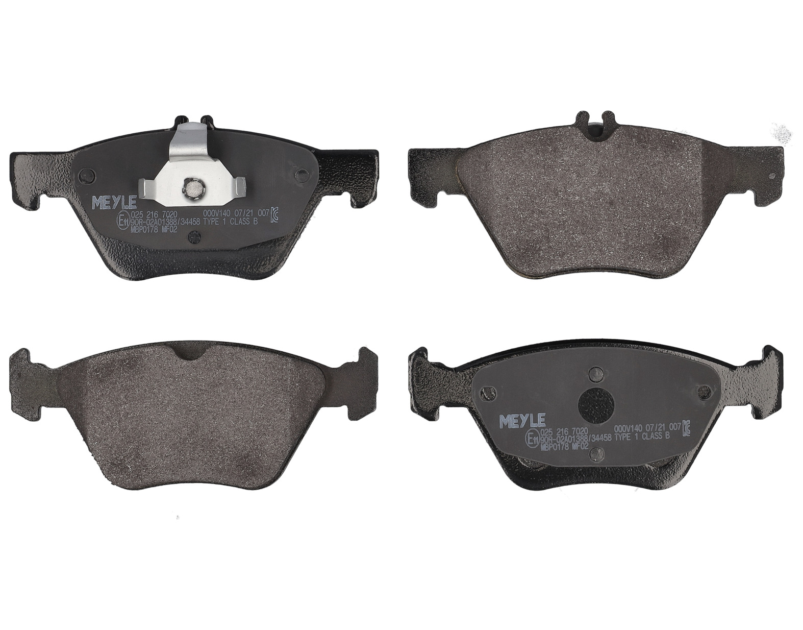 MEYLE Bremseklodser 0252167020 foraksel for CHRYSLER MERCEDES-BENZ