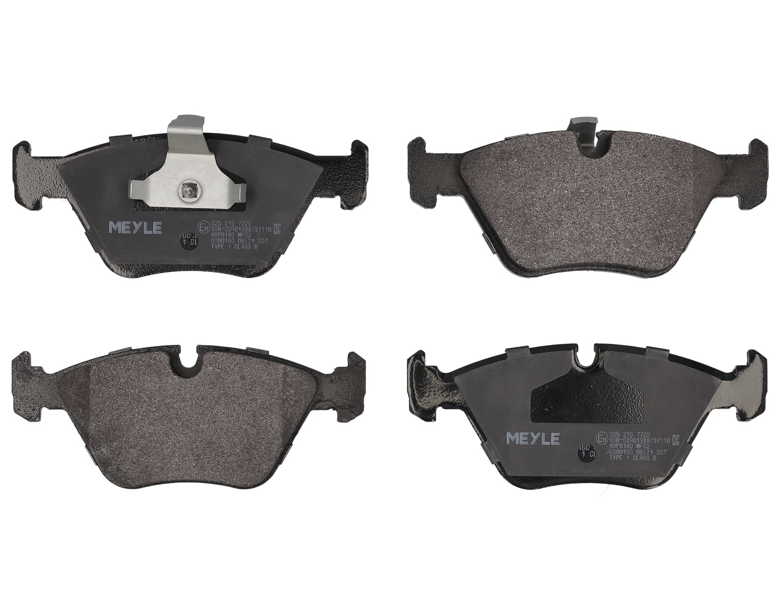 MEYLE Bremseklodser 0252167720 foraksel for BMW