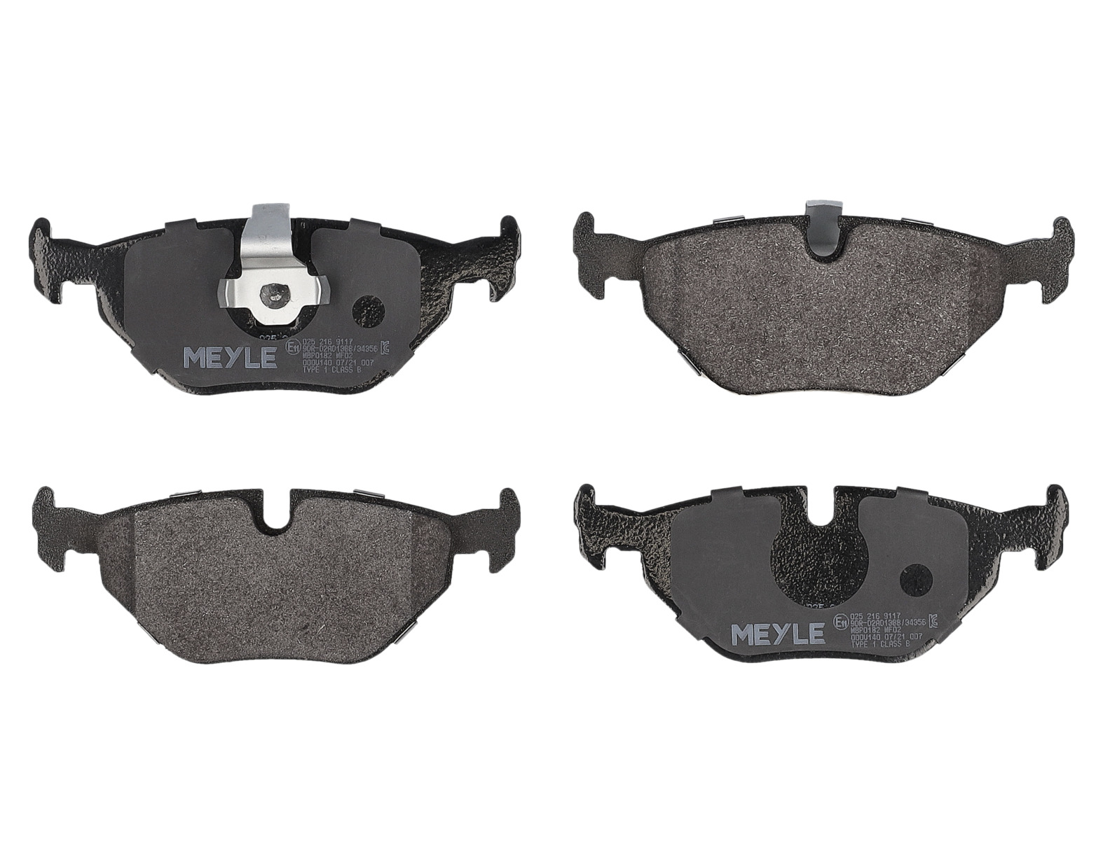 MEYLE Bremseklodser 0252169117 bagaksel for BMW