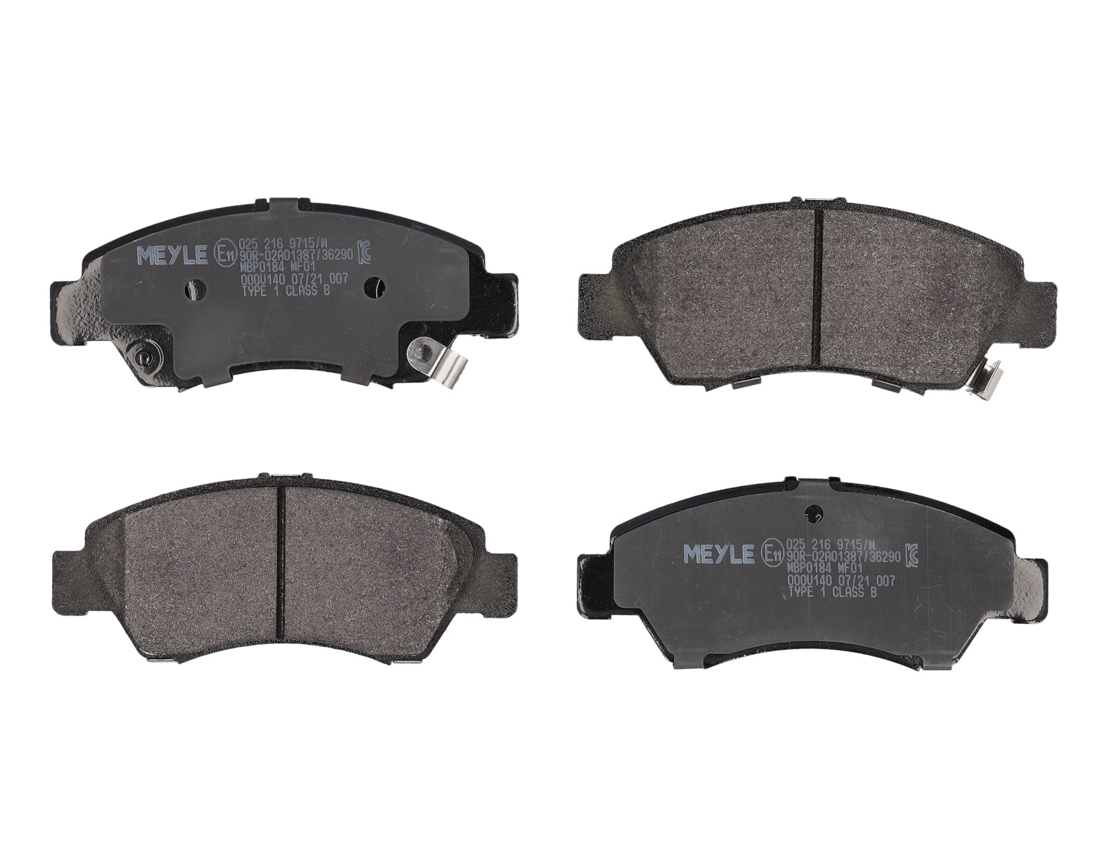 MEYLE Bremseklodser 0252169715w foraksel for HONDA
