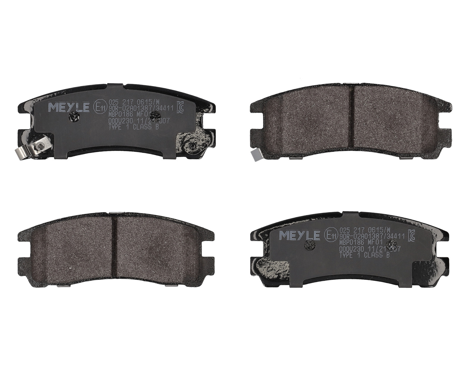 MEYLE Bremseklodser 0252170615w bagaksel for MITSUBISHI