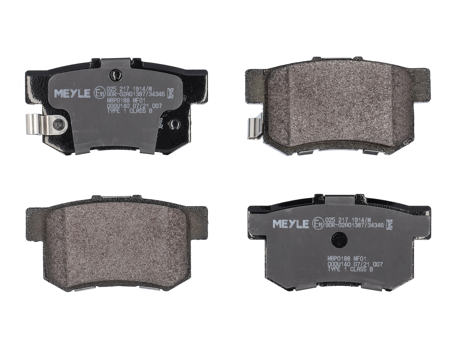 MEYLE Bremseklodser 0252171914w bagaksel for HONDA MG SUZUKI