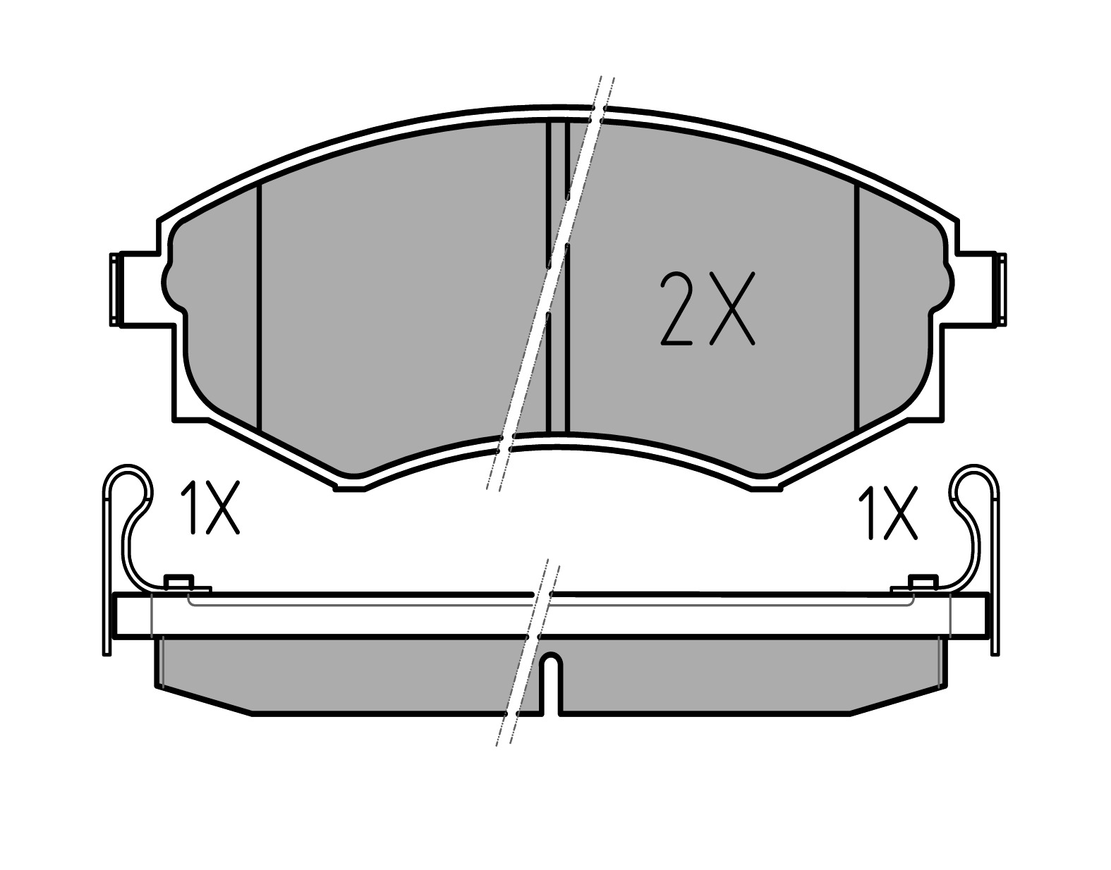 MEYLE Bremseklodser 0252172517w foraksel for NISSAN DAEWOO HYUNDAI KIA