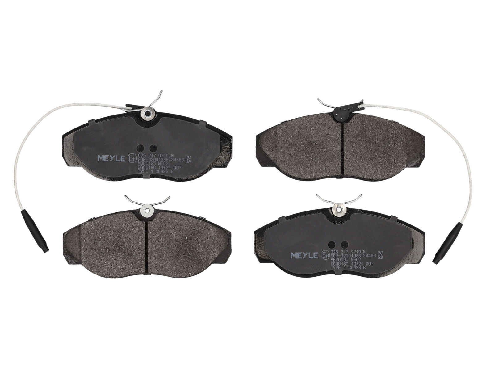 MEYLE Bremseklodser 0252179719w foraksel for PEUGEOT CITROËN FIAT